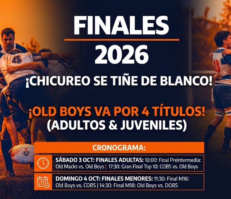 Old Boys va por 4 títulos en las Finales ARUSA 2026!